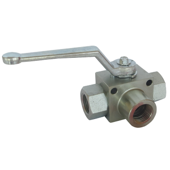 Hydraulic _ 3 way BLOCK BALL VALVE BSP 1/2" _ Ball Valve 