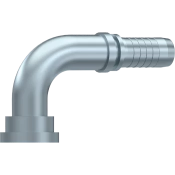 1/2" 90° 3000 PSI SAE Flange (Code 61) - 1/2" Hose Tail
