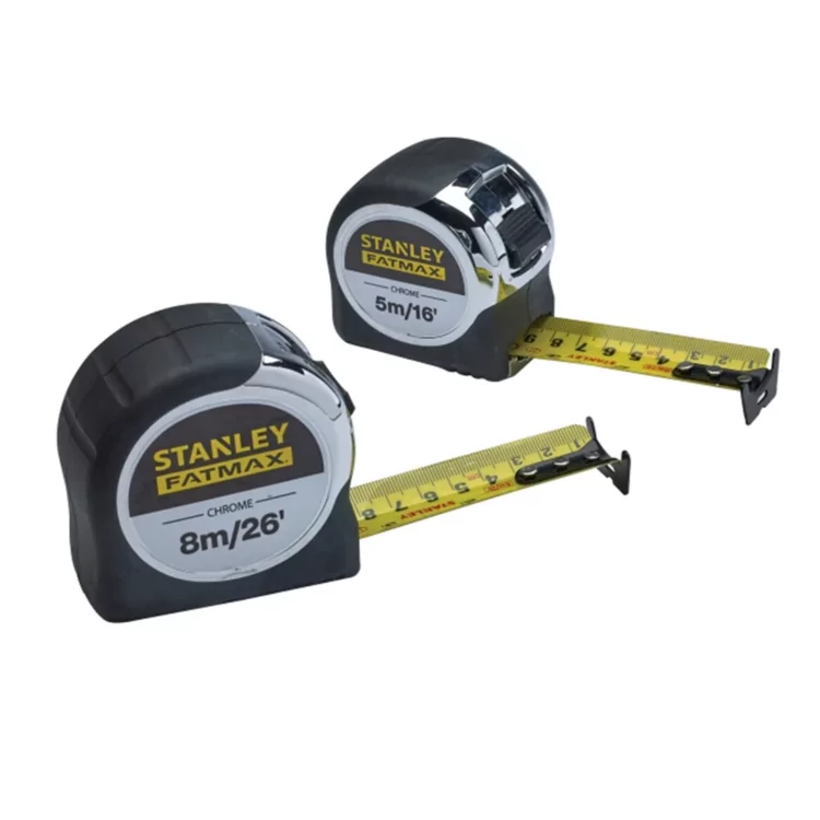 STANLEY  FATMAX CHROME TWIN PACK TAPES 5M & 8M