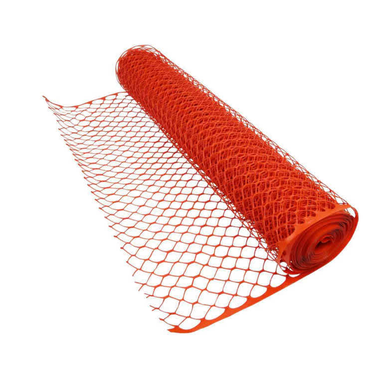 ORANGE BARRIER FENCING 50M X 1M