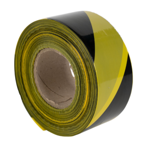 Barrier Tape 70mm x 500m Black & Yellow