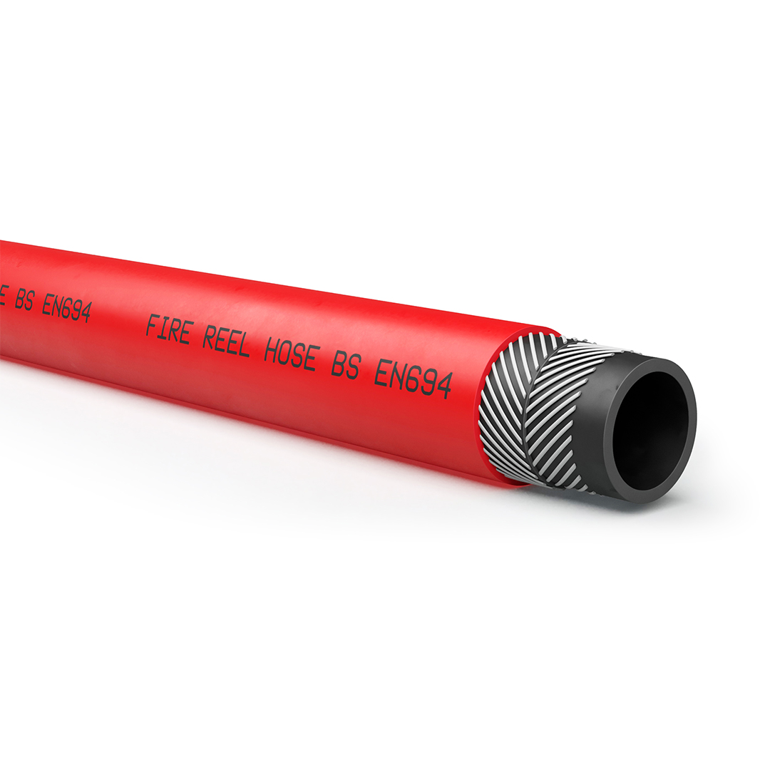 3/4 Fire Reel BS EN694 Hose Red 12 Bar WP (30 Metre Length)