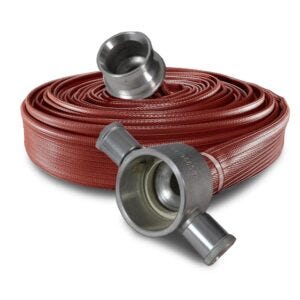 2.1/2" X 20M Fire Hose PROGRESS Red Rubberised Type 3 Fitted M/F Instantaneous