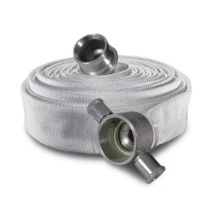 2.1/2" X 20M Fire Hose TITAN White Uncoated Type 1 Fitted M/F Instantaneous