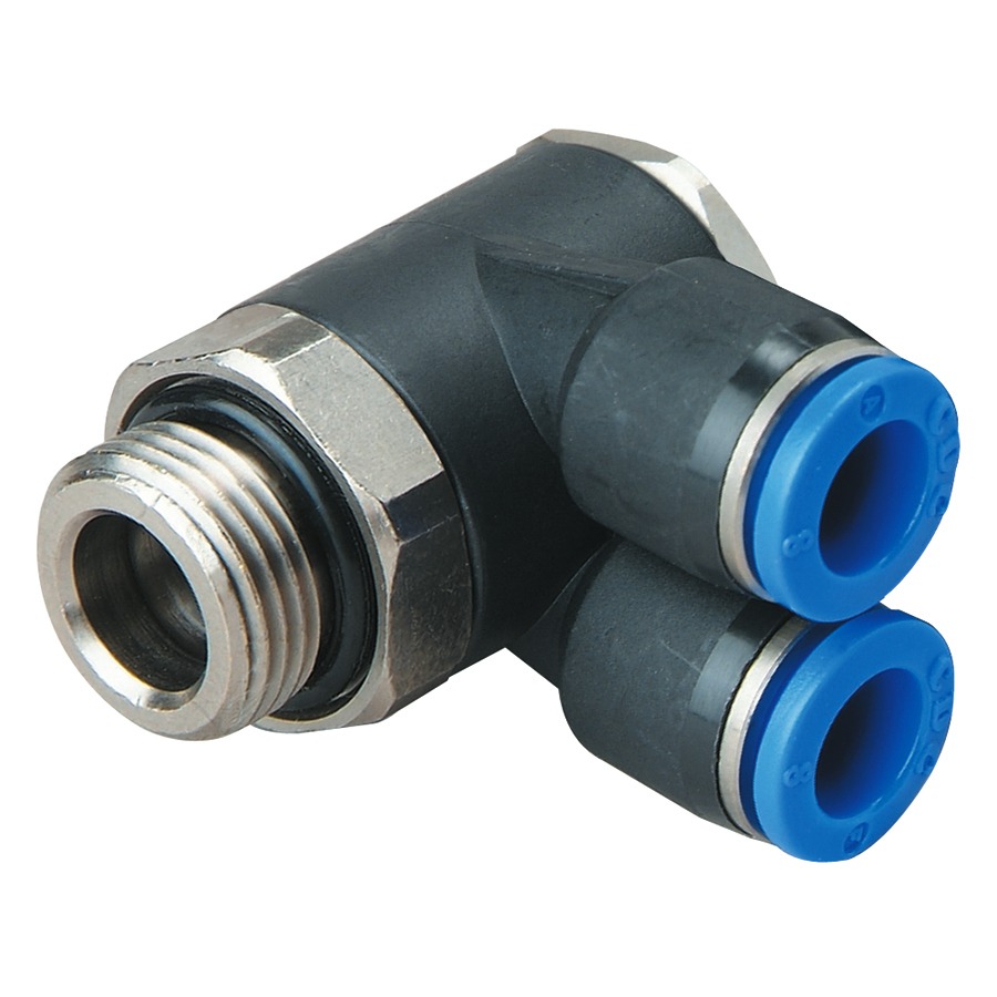 10mm X 3/8"BSPP C/W O-RING CDC ONE-TOUCH DUAL MALE BANJO