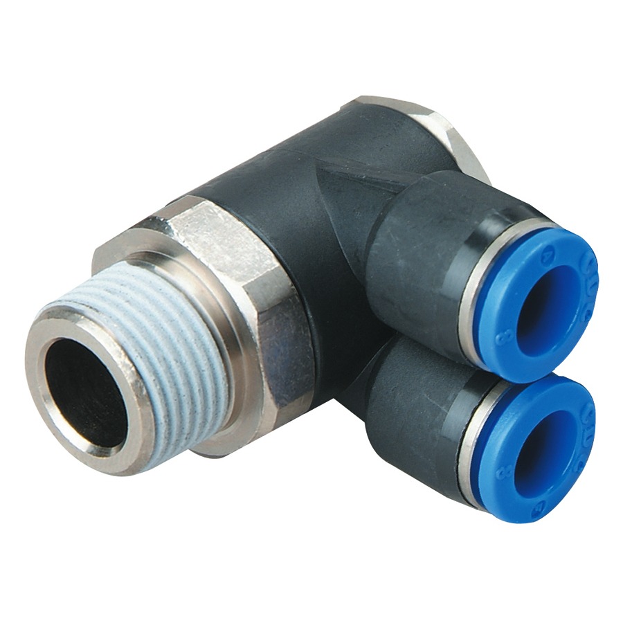 10mm OD X 3/8"BSPT THREAD CDC ONE-TOUCH DUAL MALE BANJO