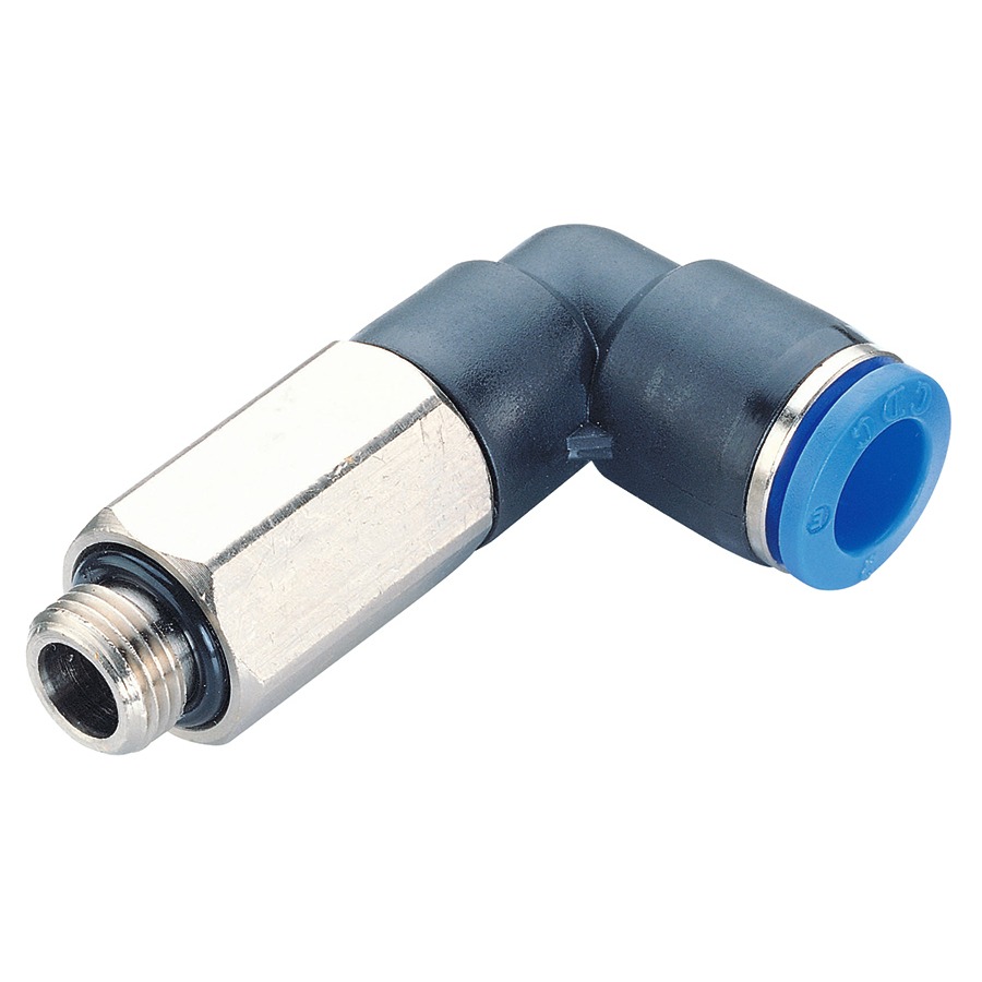 6mm OD X 1/4" BSP C/W O-RING CDC ONE-TOUCH EXT MALE ELBOW