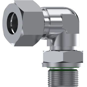15L Compression to 1/2" BSP Adjustable Male Stud Elbow - Stainless Steel AISI 316-L