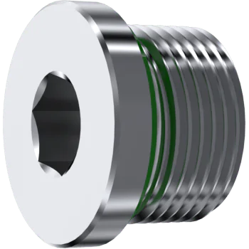 1/8" BSP Blanking Plug with Captive Seal - Stainless Steel AISI 316-L