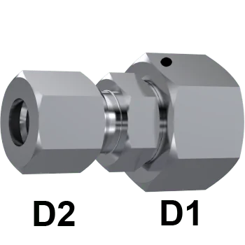 35L Swivel Female to 22L Compression - Stainless Steel AISI 316-L