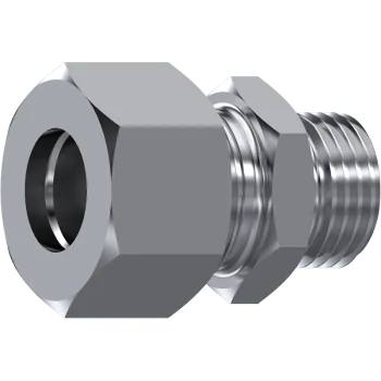 10S Compression to 9/16" UNF Male Stud Coupling - Stainless Steel AISI 316-L