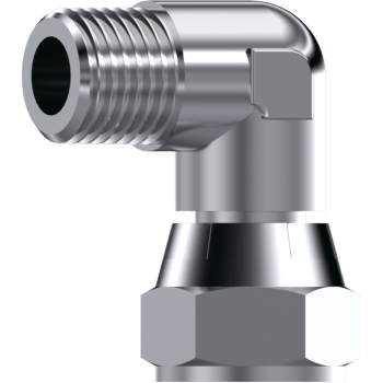 SS. 90º ELBOW M NPT - SWIVEL F JIC 1/8'' NPT 7/16''-20H UNF