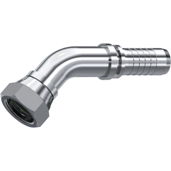 S.S. 45° SWIVEL FEM 60° +O-RING 1/2" BSP DN 1/2"