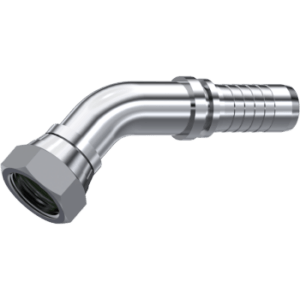 BSP 45° Swept Swivel Female with O-Ring (60° Cone) Hose Fitting