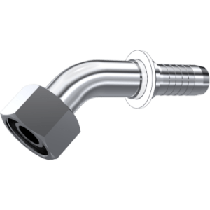 Light Series - Metric 45° Swept Swivel Female with O-Ring (24° Cone) Hose Fitting