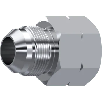 SS. STRAIGHT ADAPTOR M JIC - FIX FEM NPT   1/2"-20H UNF  1/4" NPT