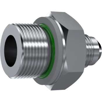 SS. STRAIGHT ADAPTOR JIC M - BSP M   9/16" 18H UNF  1/4" BSP