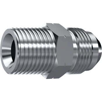 SS. STRAIGHT ADAPTOR M JIC - M NPT   9/16" 18H UNF  1/4" NPT