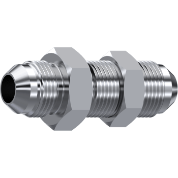 SS. STRAIGHT JIC BULKEAD FITTING 3/4" 16H UNF