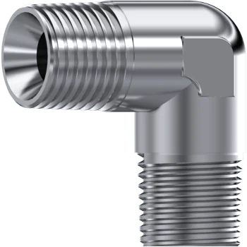 S.S. 90º ELBOW M-M   1/2" NPT  1/2" NPT
