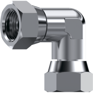 90° Adaptor swivel female BSP 60°