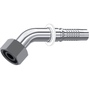 Metric swivel female 24° seat serie S Interlock with o.ring (45º Elbow)