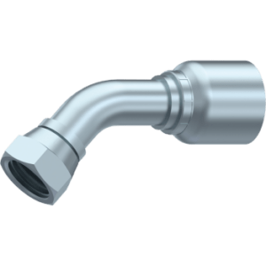 One piece BSP female 60° cone (45º Elbow) +o.ring