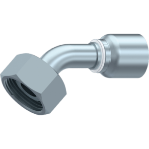 One piece Metric female cone 24° (45° Elbow) L series