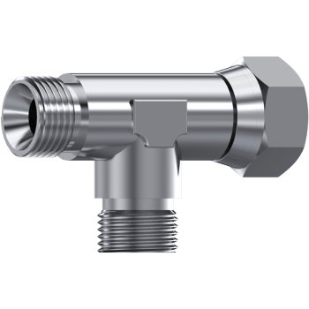S.S. TEE MALE-MALE-SWIVEL FEM FORGE M 3/4" BSP M 3/4" BSP F 3