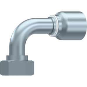One piece Female metric swivel 24°/60° cone (90° Elbow)