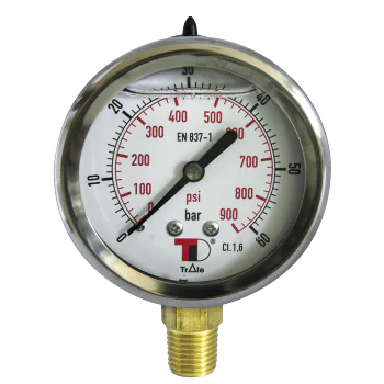 Pressure Gauge Vertical connection 1/2"NPT 0-60