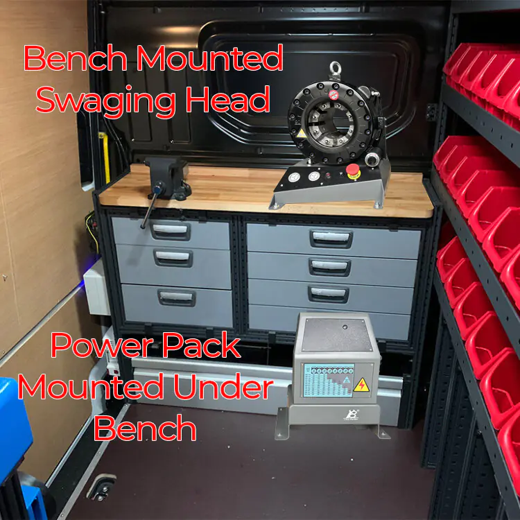 12V Mobile Swaging Machine (Modular Version) Includes Quick Change Die Tool & Storage Rack - Image 2
