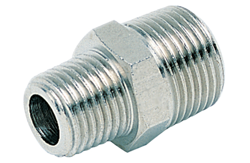 1/8" BSPT X 3/8" BSPT THREAD BRASS REDUCING PLATD CONNECTOR