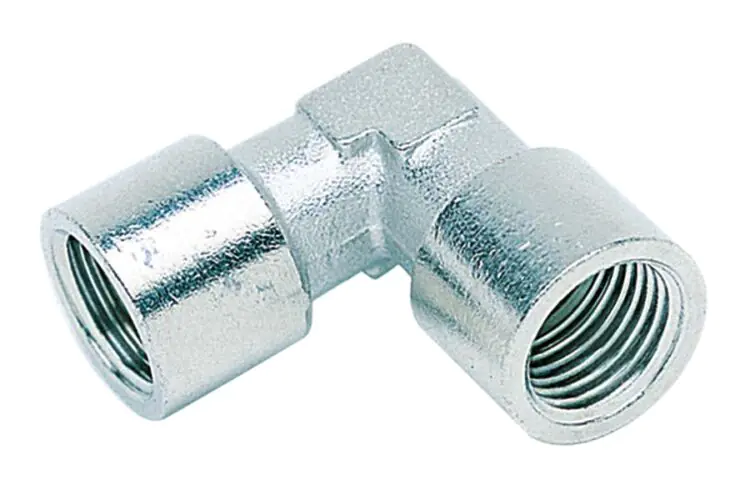1/8" BSP THREAD BRASS FEMALE PLATED ELBOW