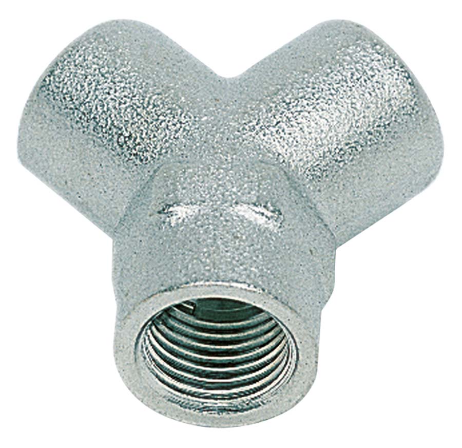 1/8" BSPP FEMALE PLATED BRASS Y PIECE