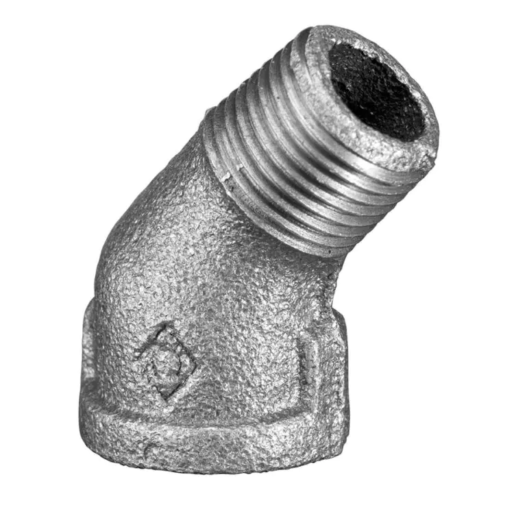 M156G 1.1/2 GALV MI 45 DEG M&F ELBOW