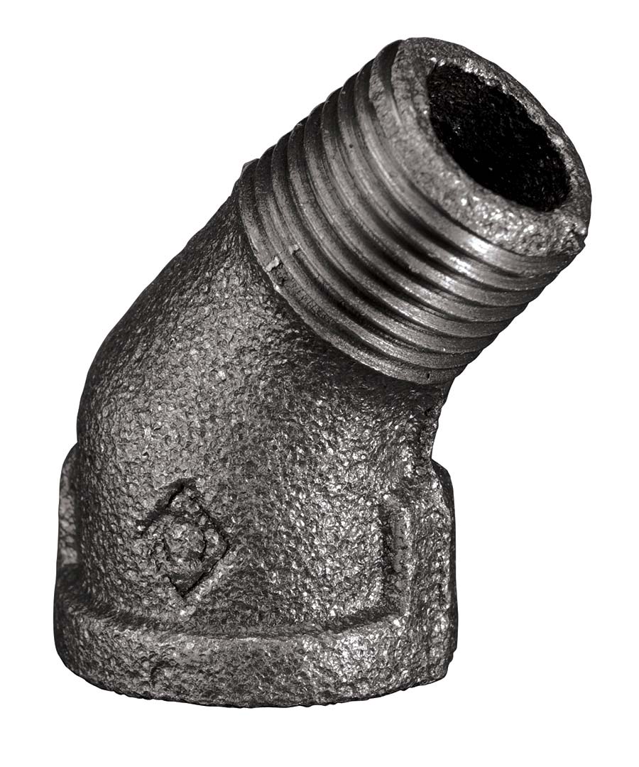 M156B 1.1/2 BLACK MI 45 DEG M&F ELBOW