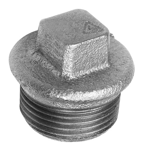 PLUG - BEADED 2 1/2" GALV IRON PIPE FITTING