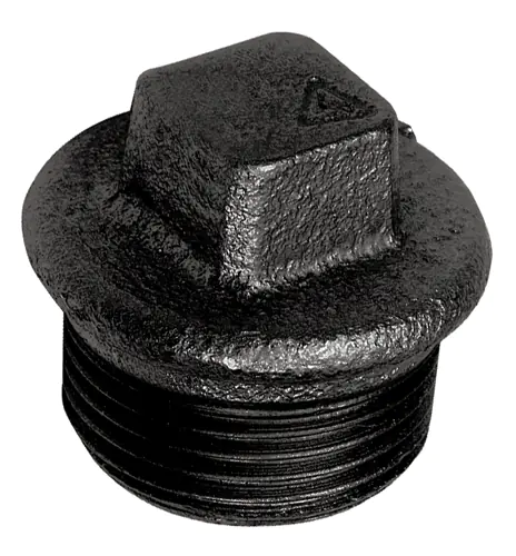 1/2"   BSPT BEADED PLUG BLACK IRON FITTING HOLLOW