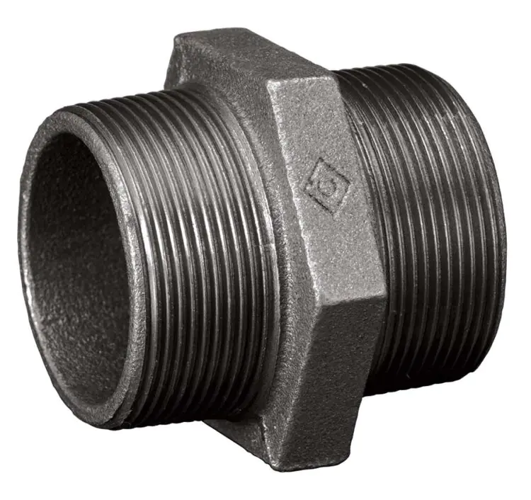 M144B 1.1/4 BLACK MI HEX NIPPLE