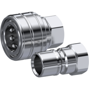TrAle - Stainless Steel ISO B Quick Release Free Flow Couplings - BSP Thread