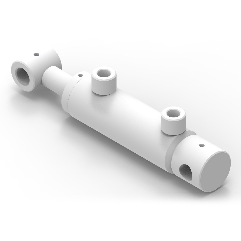 32mm bore x 20mm rod x 100mm stroke - 1/4" BSP ports - Double acting pin mounted cylinder