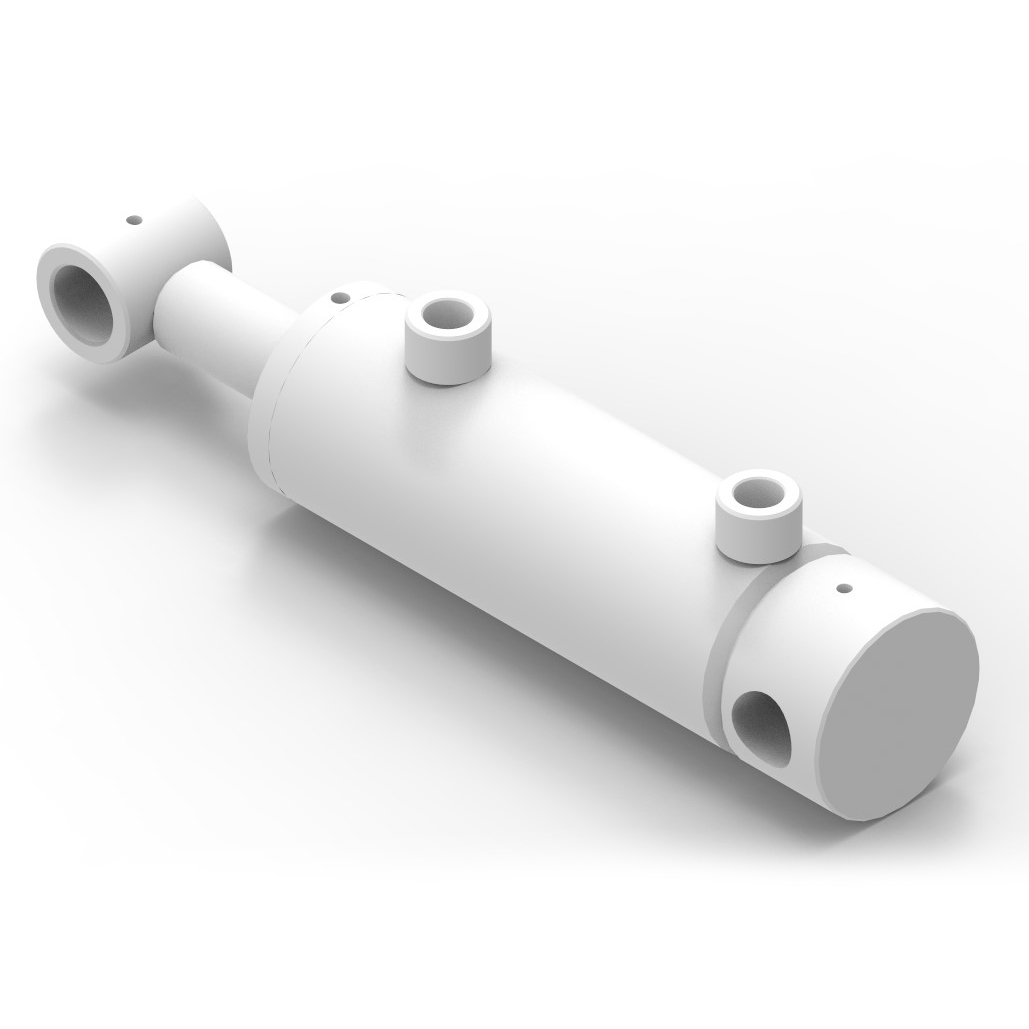 60mm bore x 30mm rod x 700mm stroke - 3/8" BSP ports - Double acting pin mounted cylinder