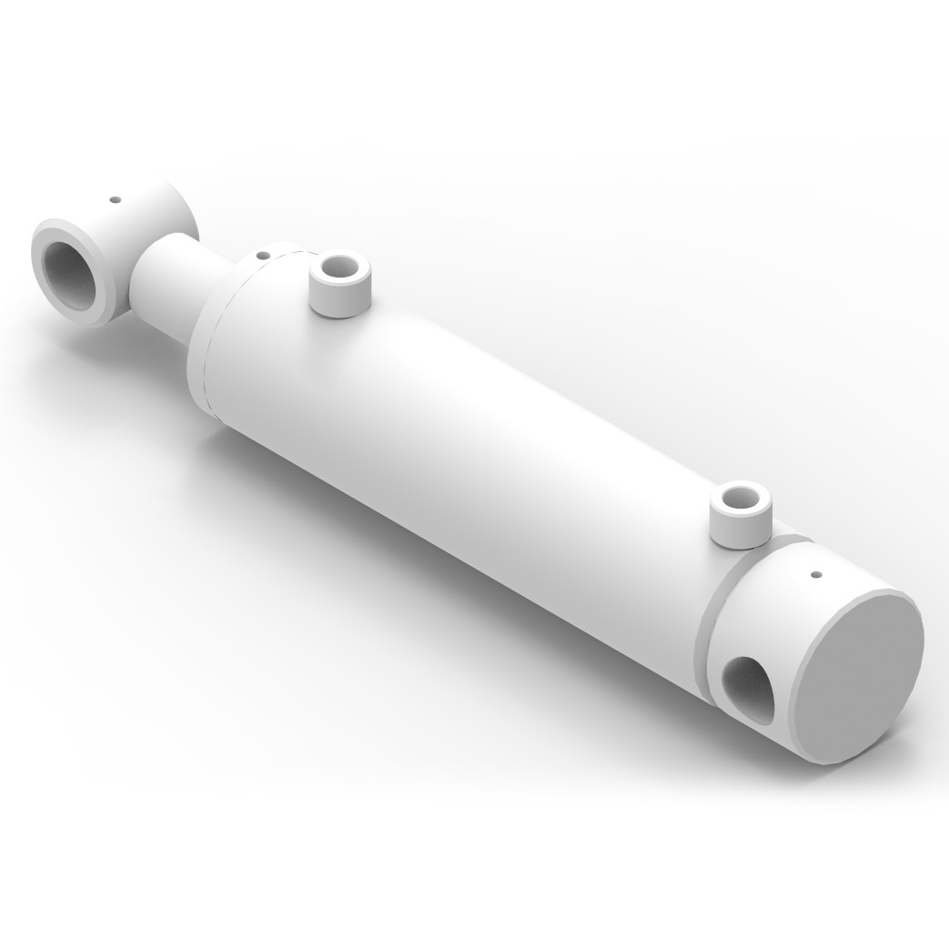 70mm bore x 40mm rod x 100mm stroke - 3/8" BSP ports - Double acting pin mounted cylinder