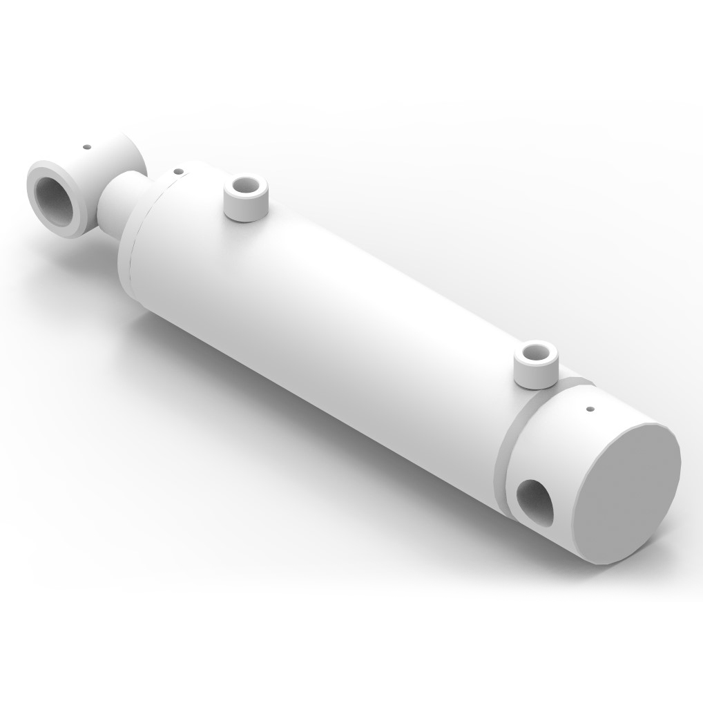 80mm bore x 40mm rod x 100mm stroke - 3/8" BSP ports - Double acting pin mounted cylinder