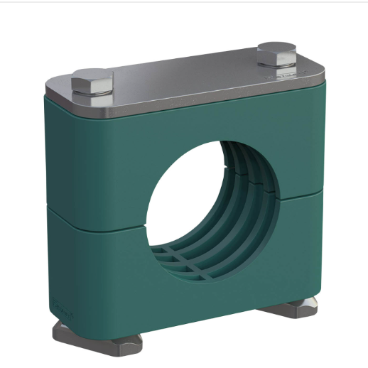 Clamp Assemblies Standard Series Size 1A Ø6,4mm Polypropylene W3 Cover Plate, Hex. Head Bolt Hexagon Rail Nut