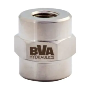 FT102 - 1/4" NPTF x 3/8" NPTF Reducing Coupling - 700 Bar / 10,000 PSI