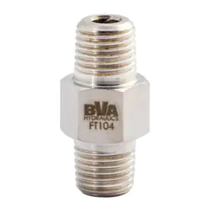 FT104 - 1/4" NPTF Hex Nipple - 700 Bar / 10,000 PSI