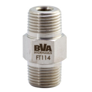 FT114 - 3/8" NPTF Hex Nipple - 700 Bar / 10,000 PSI