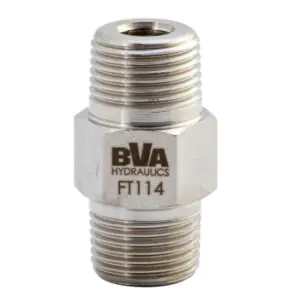 FT114 - 3/8" NPTF Hex Nipple - 700 Bar / 10,000 PSI